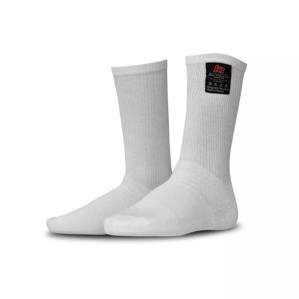 Socks Nomex K1 White Small/Medium - Burlile Performance Products