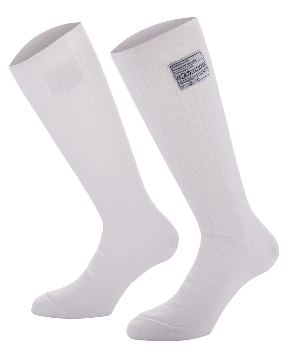 Socks Race V4 White Large - Burlile Performance Products