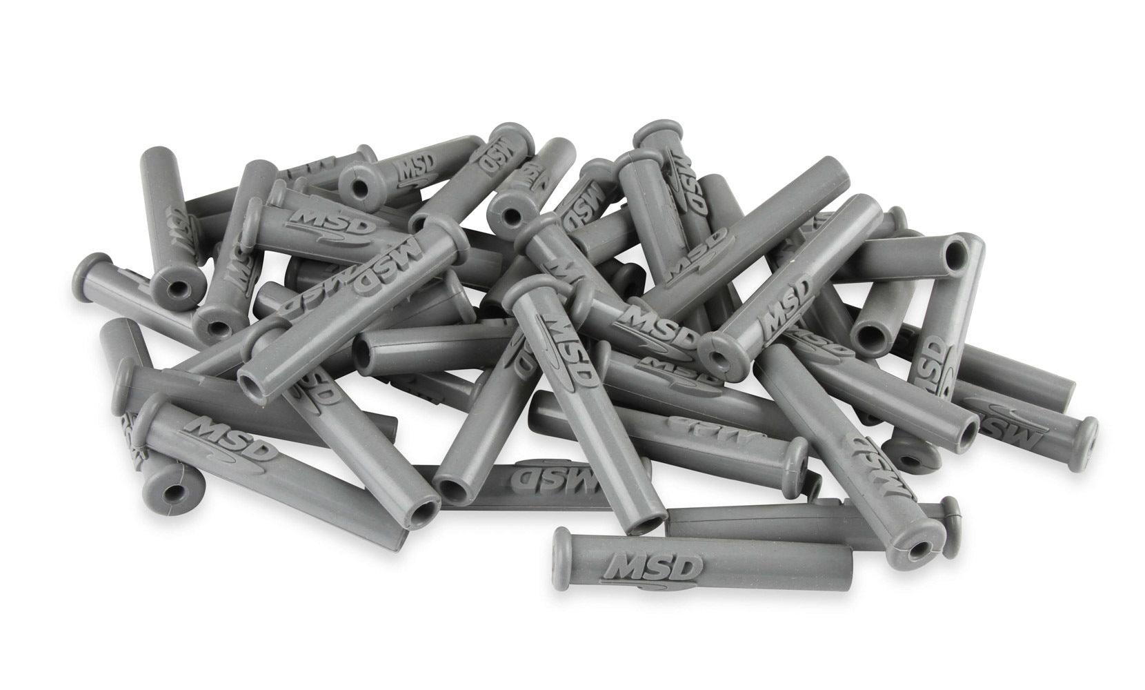 Spark Plug Boot Straight Gray Silicone 50pk - Burlile Performance Products