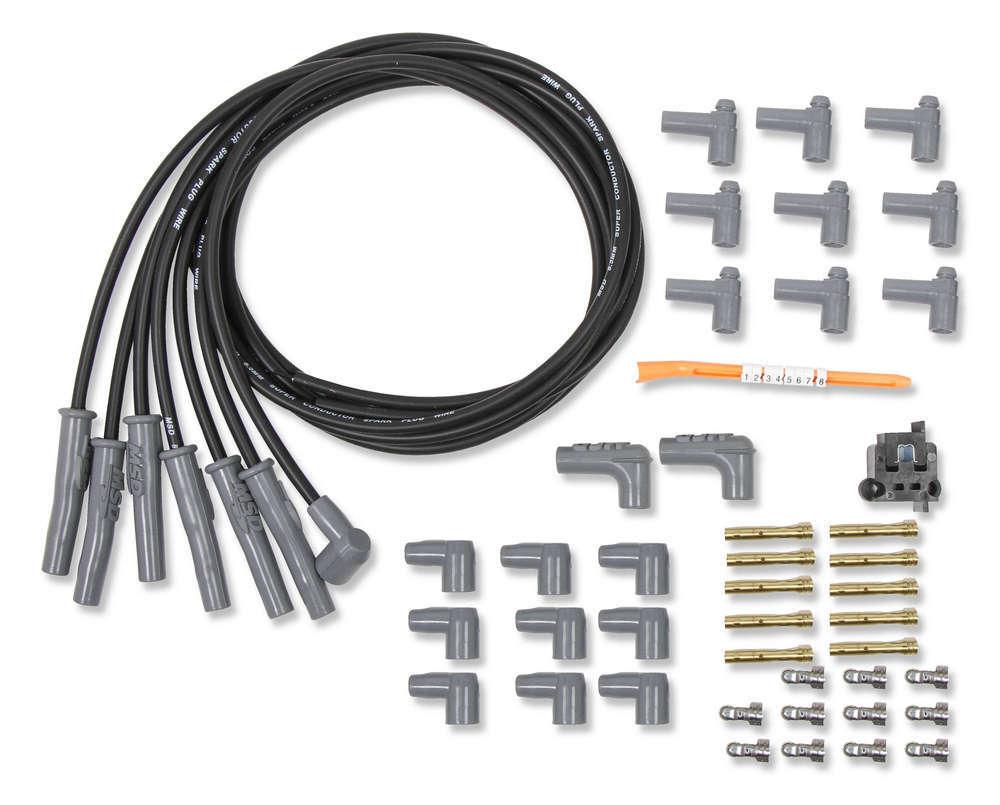 Spark Plug Wire Set - 6cyl. Universal Black - Burlile Performance Products