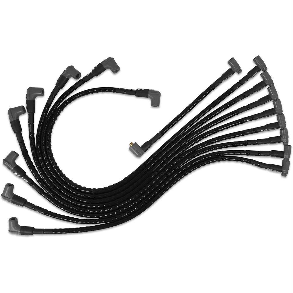 Spark Plug Wire Set - SBC 8.5mm Sleeved Black - Burlile Performance Products