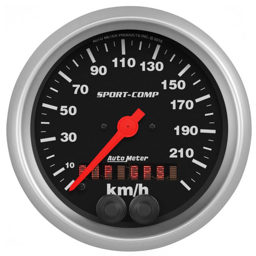 Speedometer 3-3/8in 225KM/H Sport-Comp - Burlile Performance Products