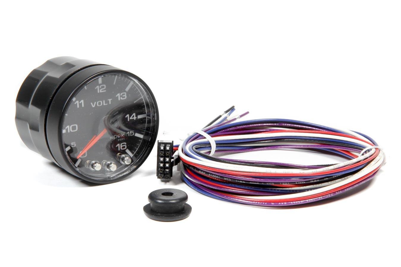Spek-Pro 2-1/6 Gauge Voltmeter w/Peak Mem. - Burlile Performance Products