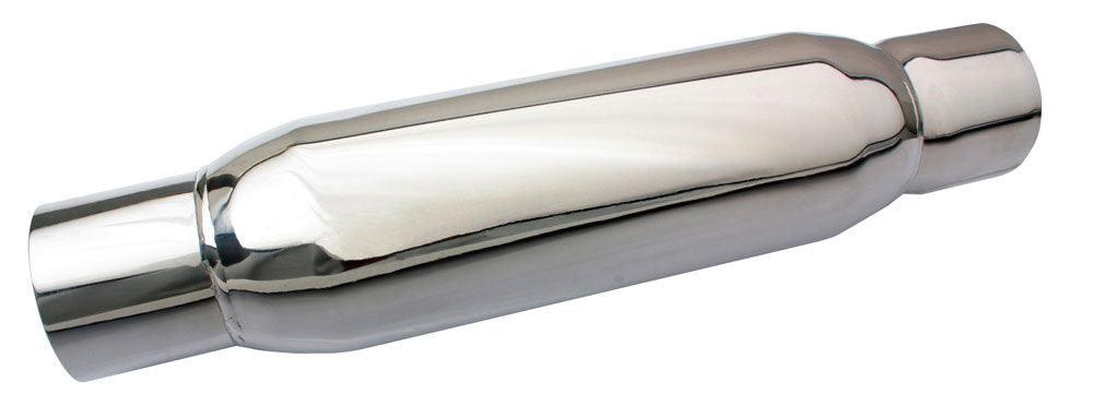 S/S Spiral Flow Muffler - 3in Polished - Burlile Performance Products