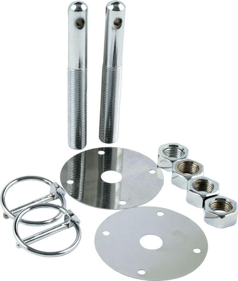 Steel Hood Pin Kit w/ 3/16in Flip-Over Clips - Burlile Performance Products