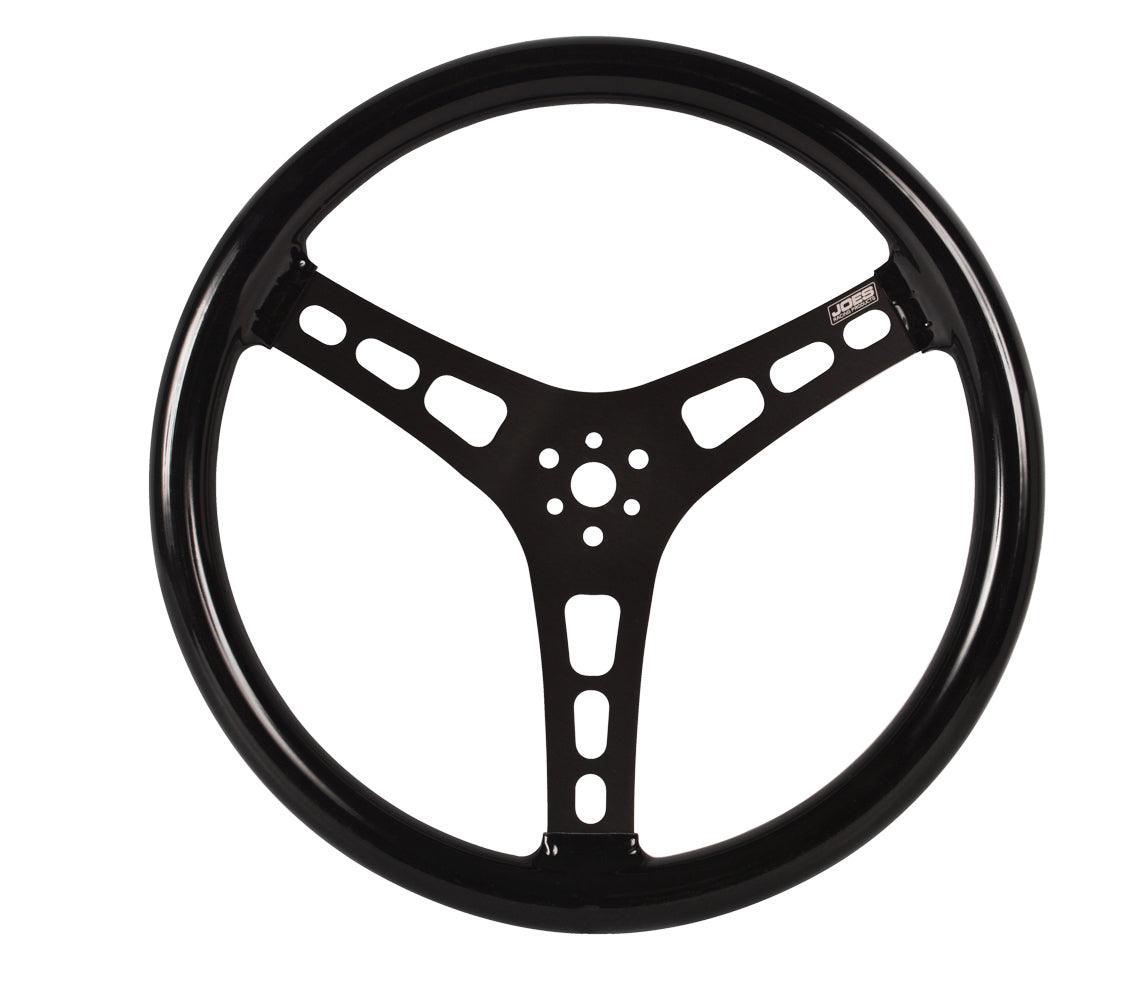 Steering Wheel 15in Blk Dished Rubber Coated - Burlile Performance Products