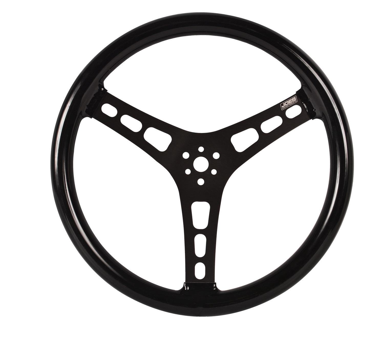 Steering Wheel 15in Flat Rubber Coated w/ Black - Burlile Performance Products