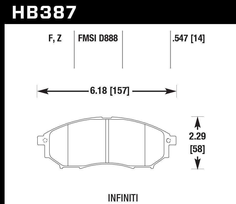 Street Brake Pads Front Infiniti HPS - Burlile Performance Products