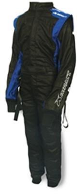 Suit D/L Mini Racer 1 pc Large Blk / Blue - Burlile Performance Products