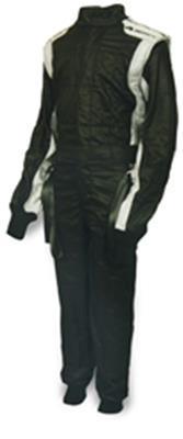 Suit D/L Mini Racer 1 pc Large Blk / Gray - Burlile Performance Products