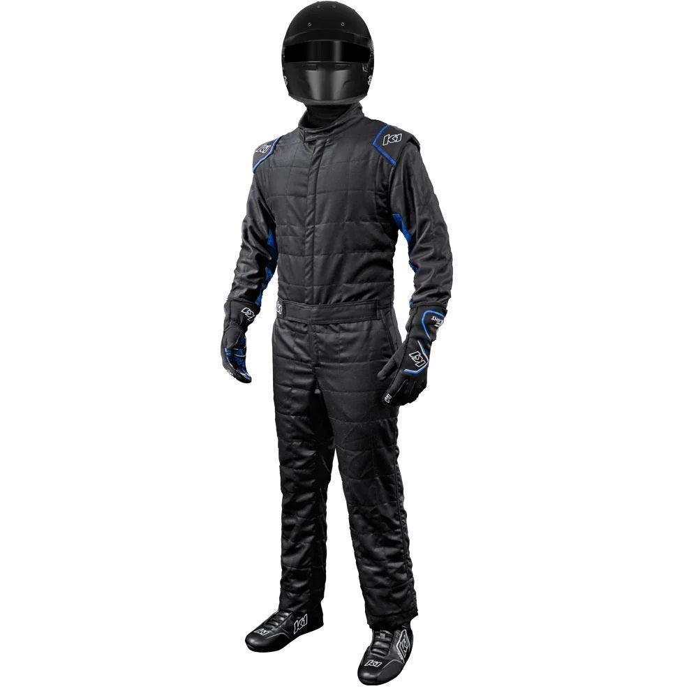 Suit Outlaw Large Black / Blue SFI 3.2A/5 - Burlile Performance Products