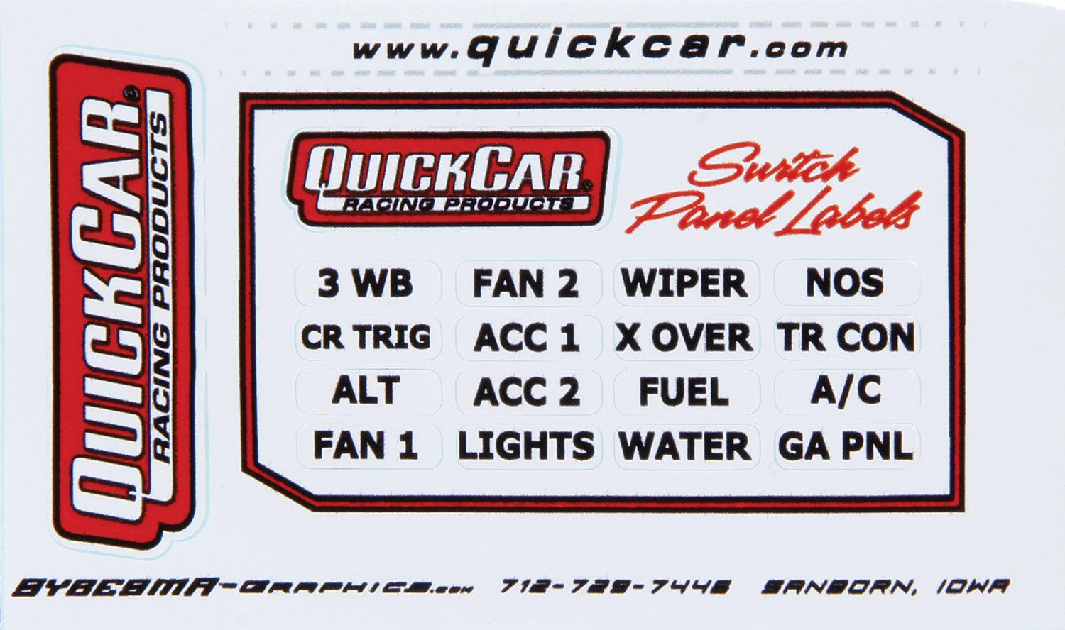 Switch Panel Stickers Large Ignition Panels - Burlile Performance Products