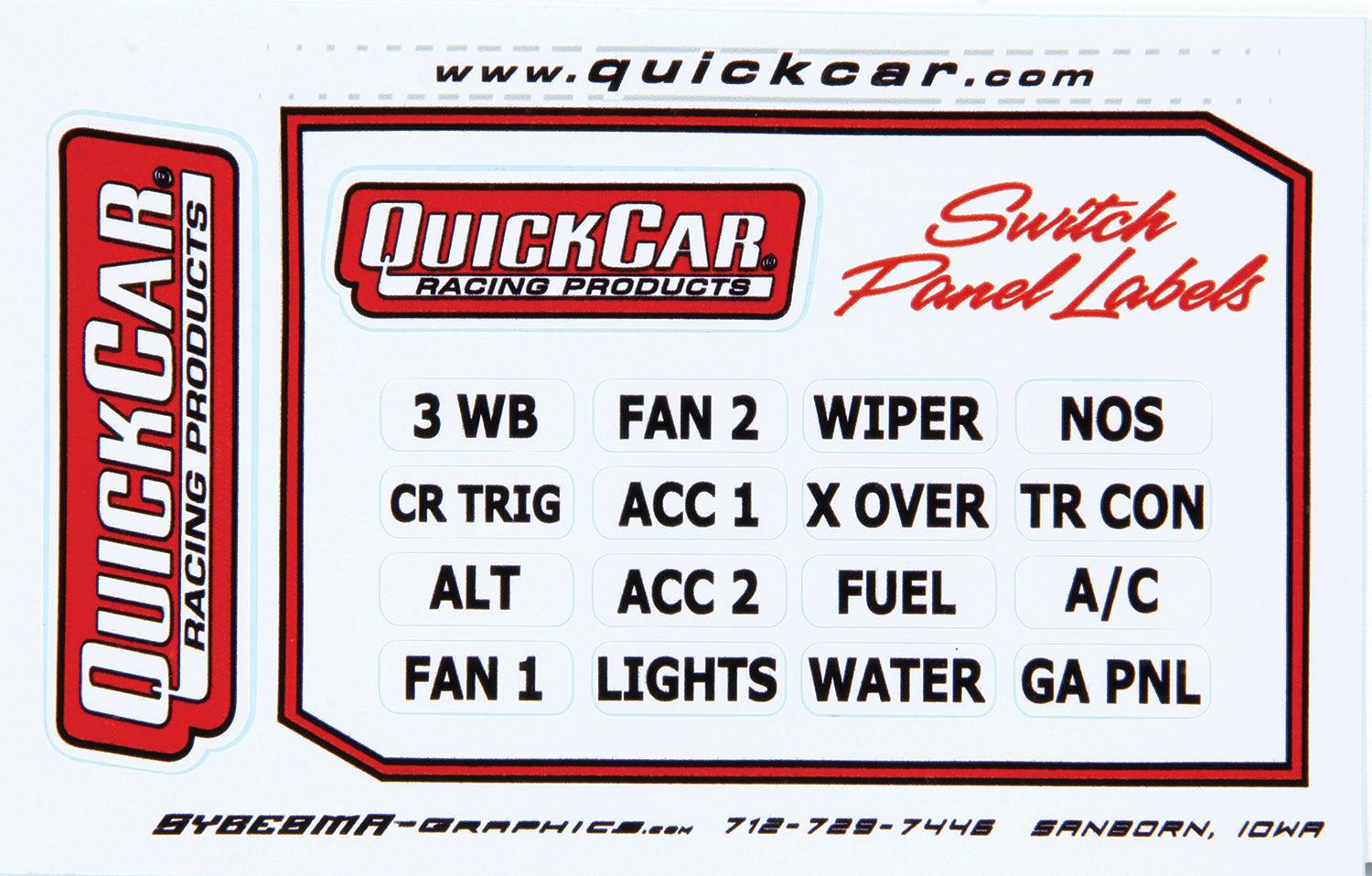 Switch Panel Stickers Small Ignition Panels - Burlile Performance Products