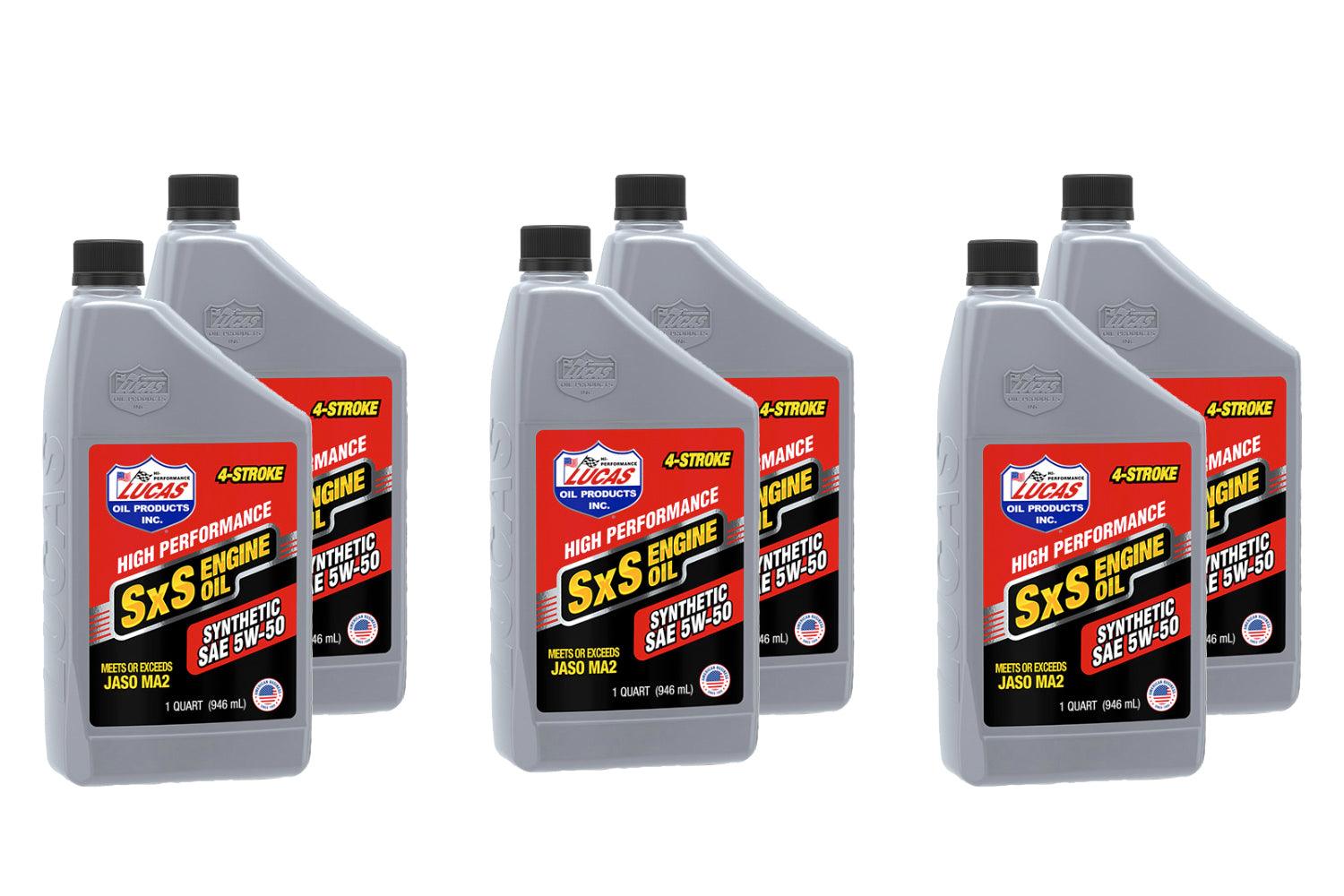 Synthetic 5w50 SXS Oil Case 6 x 1 Quart - Burlile Performance Products
