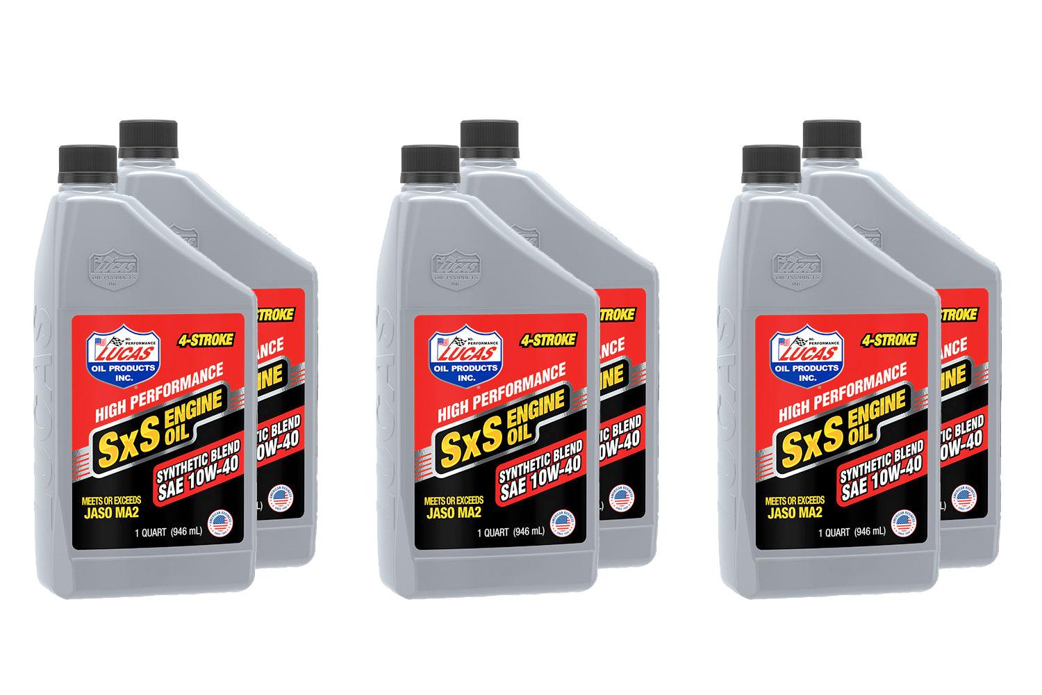 Synthetic Blend 10w40 SXS Oil Case 6 x 1 Quart - Burlile Performance Products