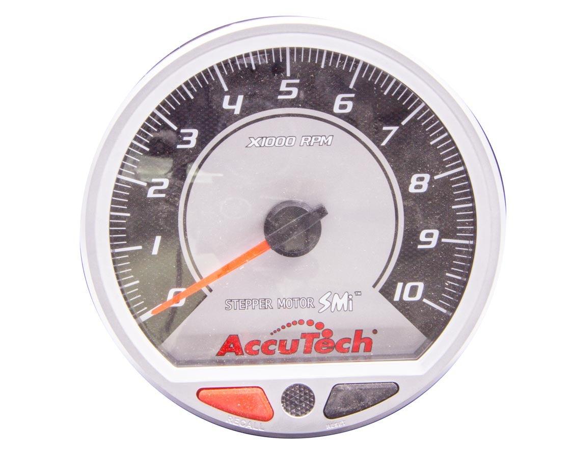 Tach 4-1/2in AccuTech Stepper Motor Silver - Burlile Performance Products