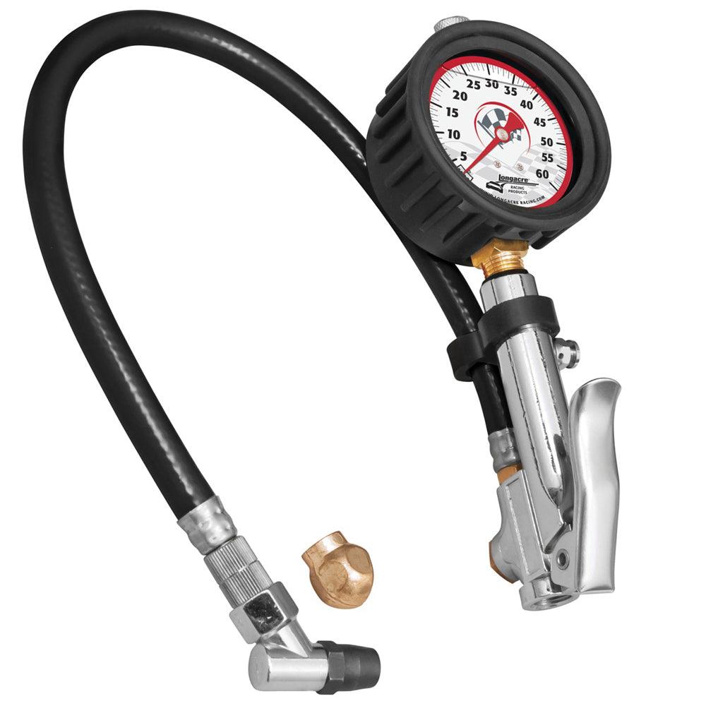 Tire Gauge Quick Fill 0-60psi 2-1/2in Glow - Burlile Performance Products