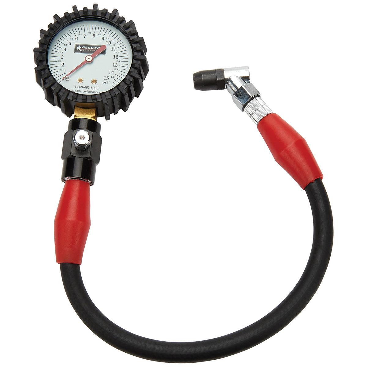 Tire Pressure Gauge 0-15 PSI 2-1/4in Glow - Burlile Performance Products