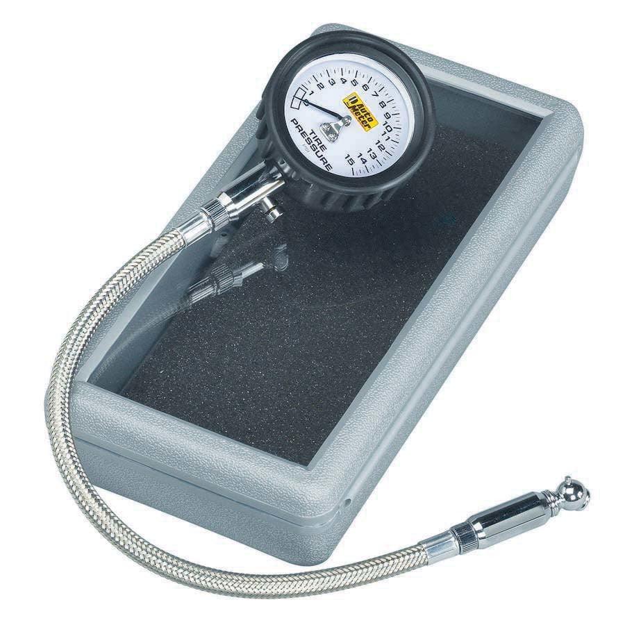 Tire Pressure Gauge 0-15 PSI Analog w/Bleed Valve - Burlile Performance Products