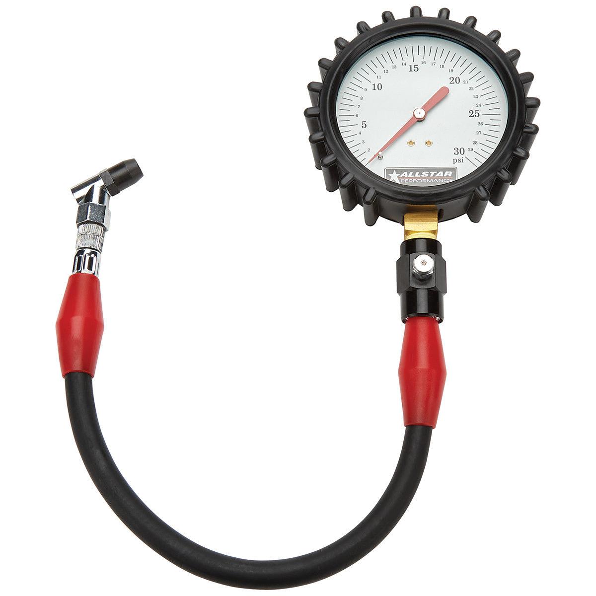 Tire Pressure Gauge 0-30 PSI 4in Glow - Burlile Performance Products