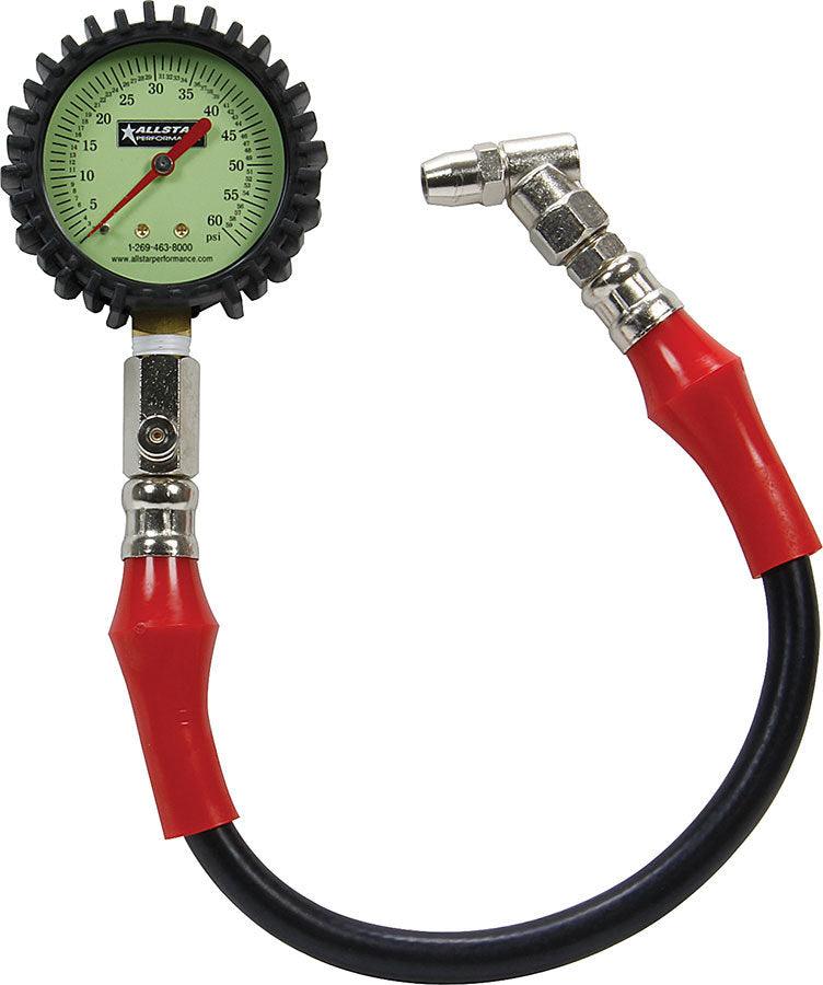 Tire Pressure Gauge 0-60 PSI 2-1/4in Glow - Burlile Performance Products