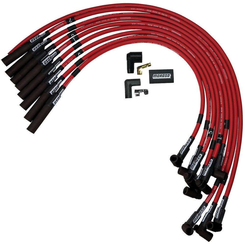 Ultra 40 Plug Wire Set - Red - Burlile Performance Products