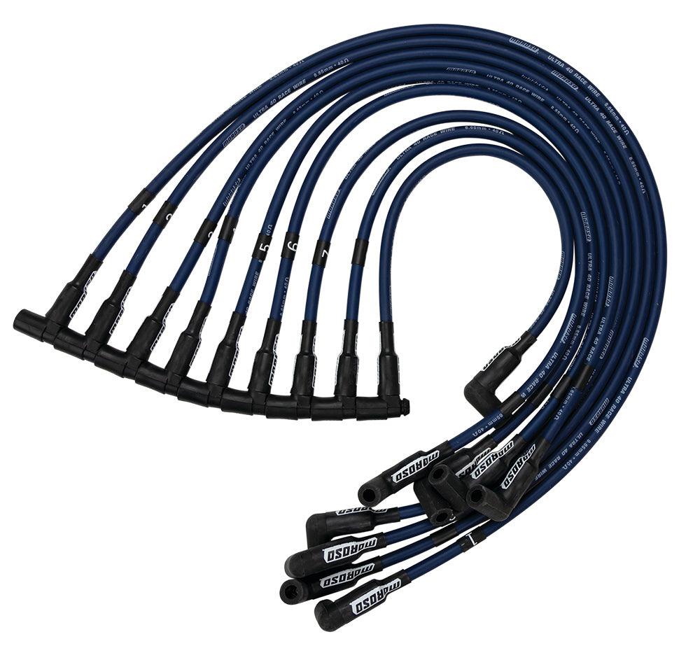 Ultra 40 Plug Wire Set SBC Sprint Car Blue - Burlile Performance Products