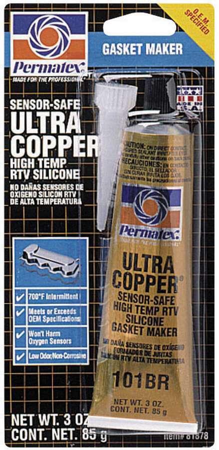 Ultra Copper Gasket Maker 3oz Carded Tube - Burlile Performance Products