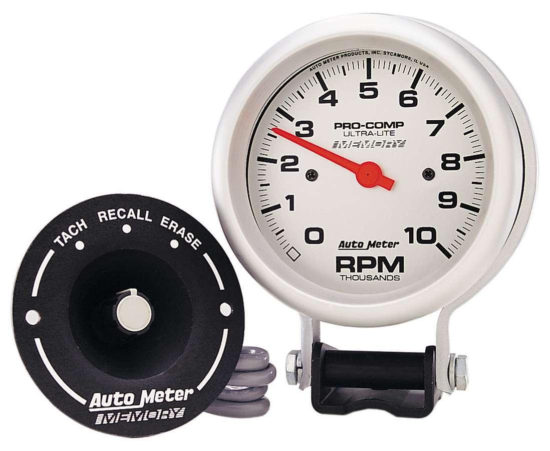 Ultra Lite 3 3/4in Silver Tach 10000 RPM - Burlile Performance Products