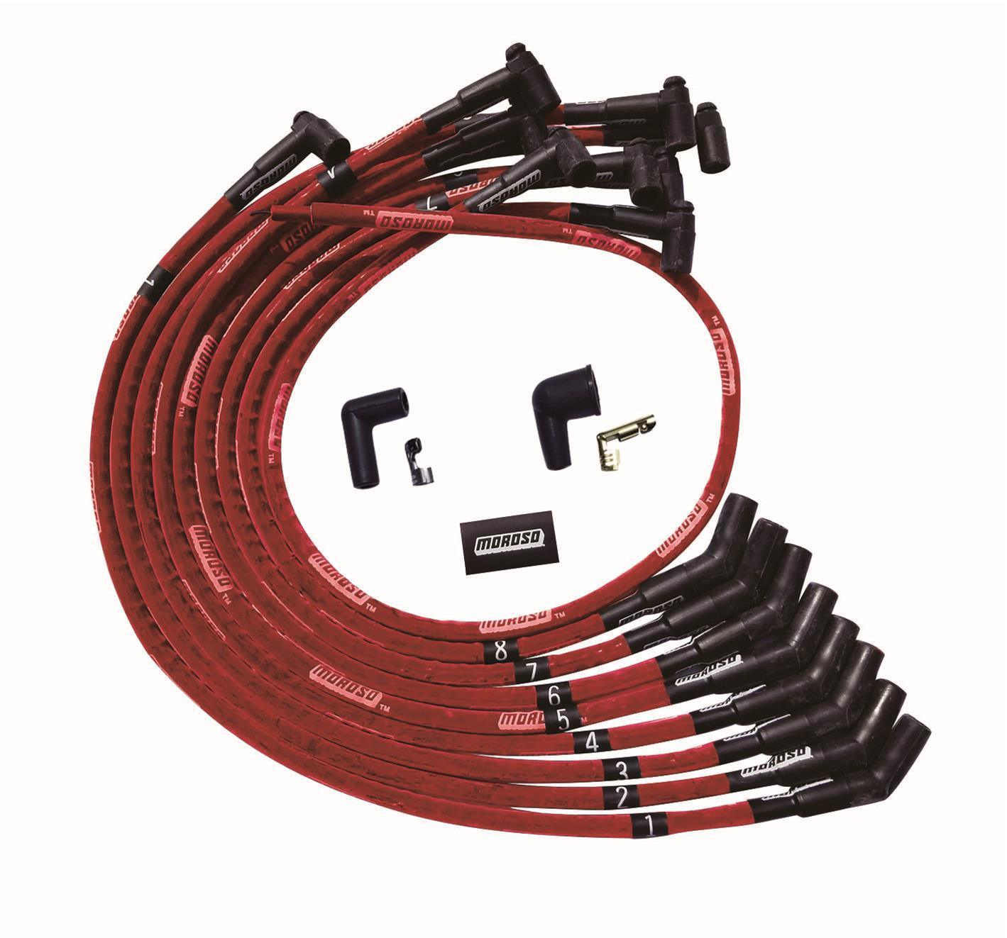 Ultra Plug Wire Set BBC Over V/C Red - Burlile Performance Products