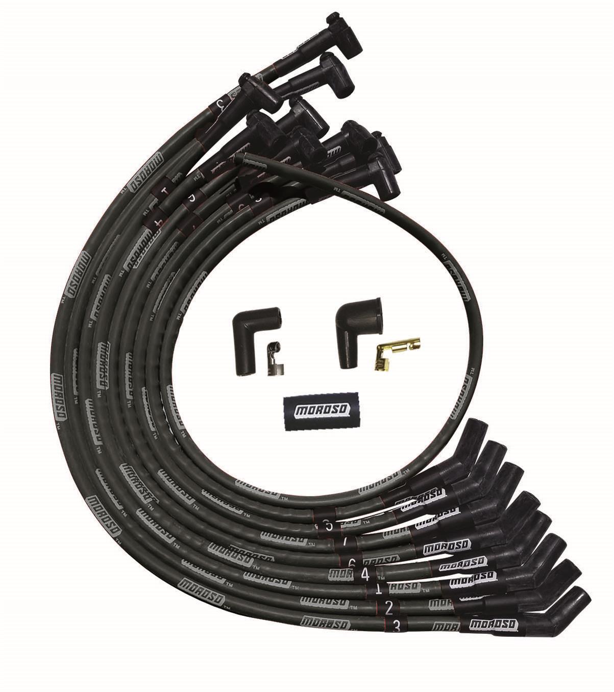 Ultra Plug Wire Set SBC Over V/C Black - Burlile Performance Products