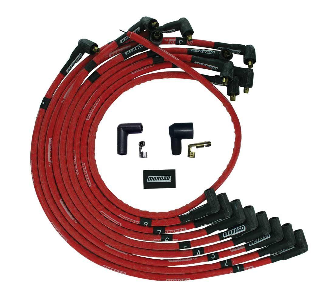 Ultra Plug Wire Set SBC Over V/C Red - Burlile Performance Products