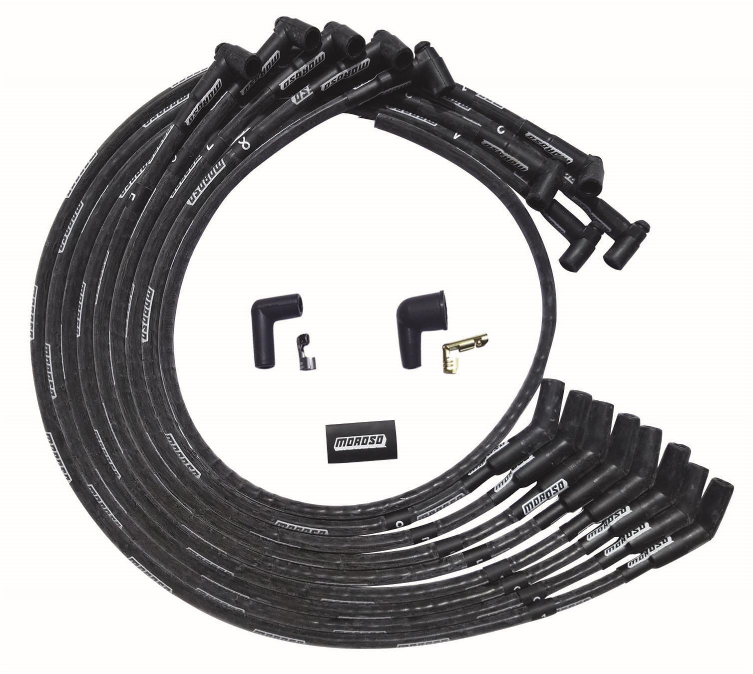 Ultra Plug Wire Set SBC Under V/C Black - Burlile Performance Products