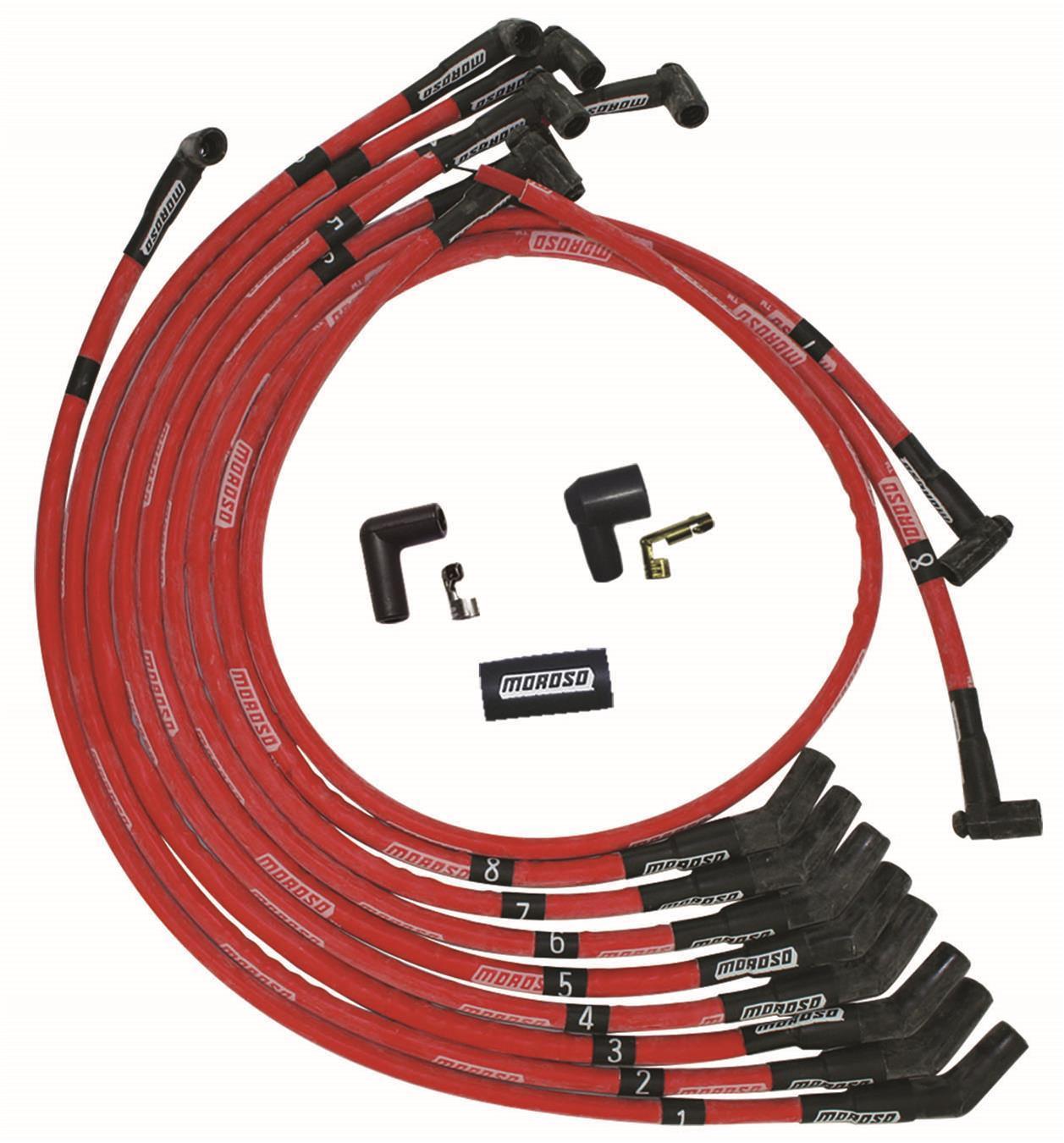 Ultra Plug Wire Set SBF 351W Red - Burlile Performance Products