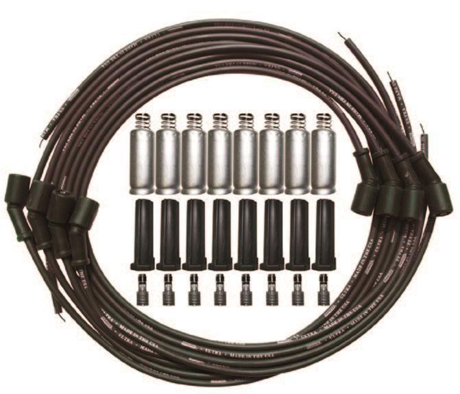 Ultra Plug Wire Set Universal GM LS Black - Burlile Performance Products