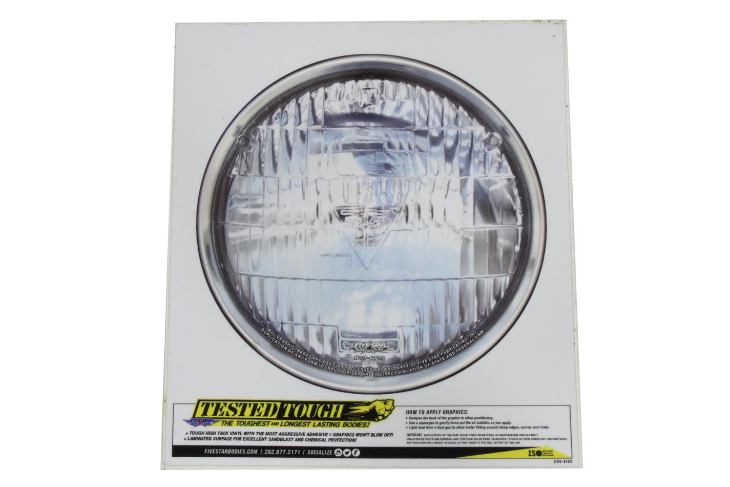 Univer. Headlight Decal 6.00in Diameter - Burlile Performance Products