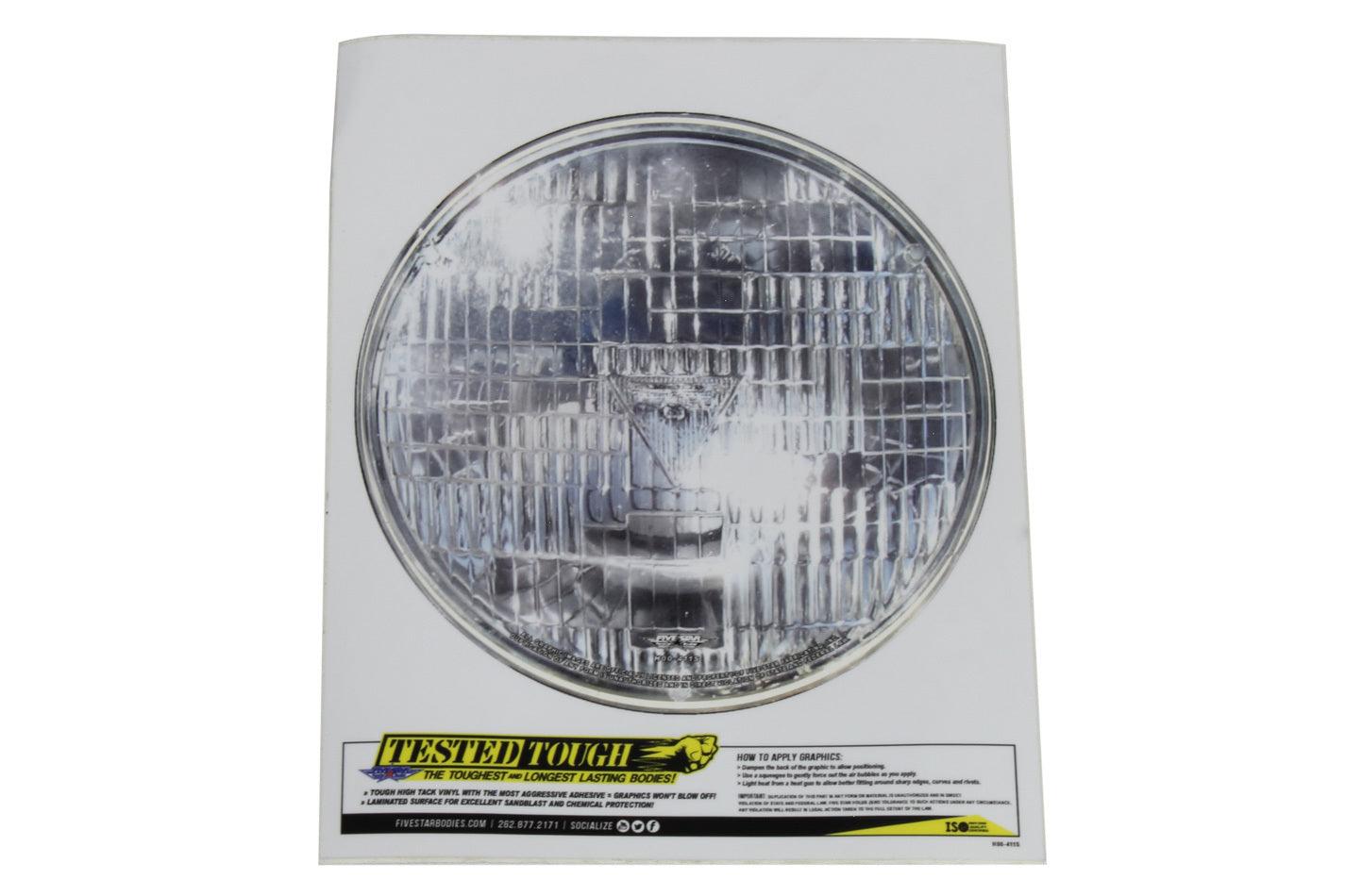 Univer. Headlight Decal 7.25in Diameter - Burlile Performance Products