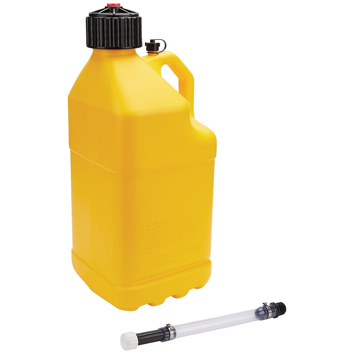 Utility Jug 5 Gal w/Filler Hose Yellow - Burlile Performance Products