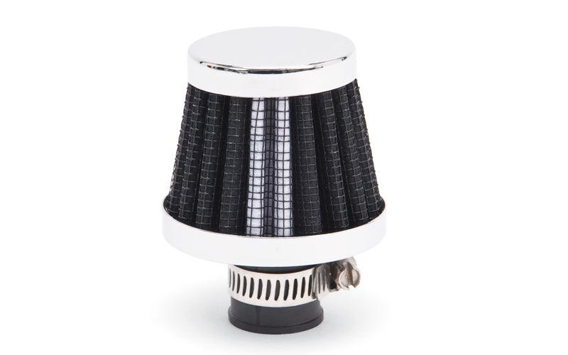 Valve Cover Breather 10mm Inlet Black/Chrome - Burlile Performance Products