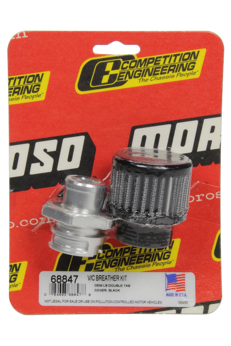 Valve Cover Breather Kit GM LS w/OEM Double Tab - Burlile Performance Products