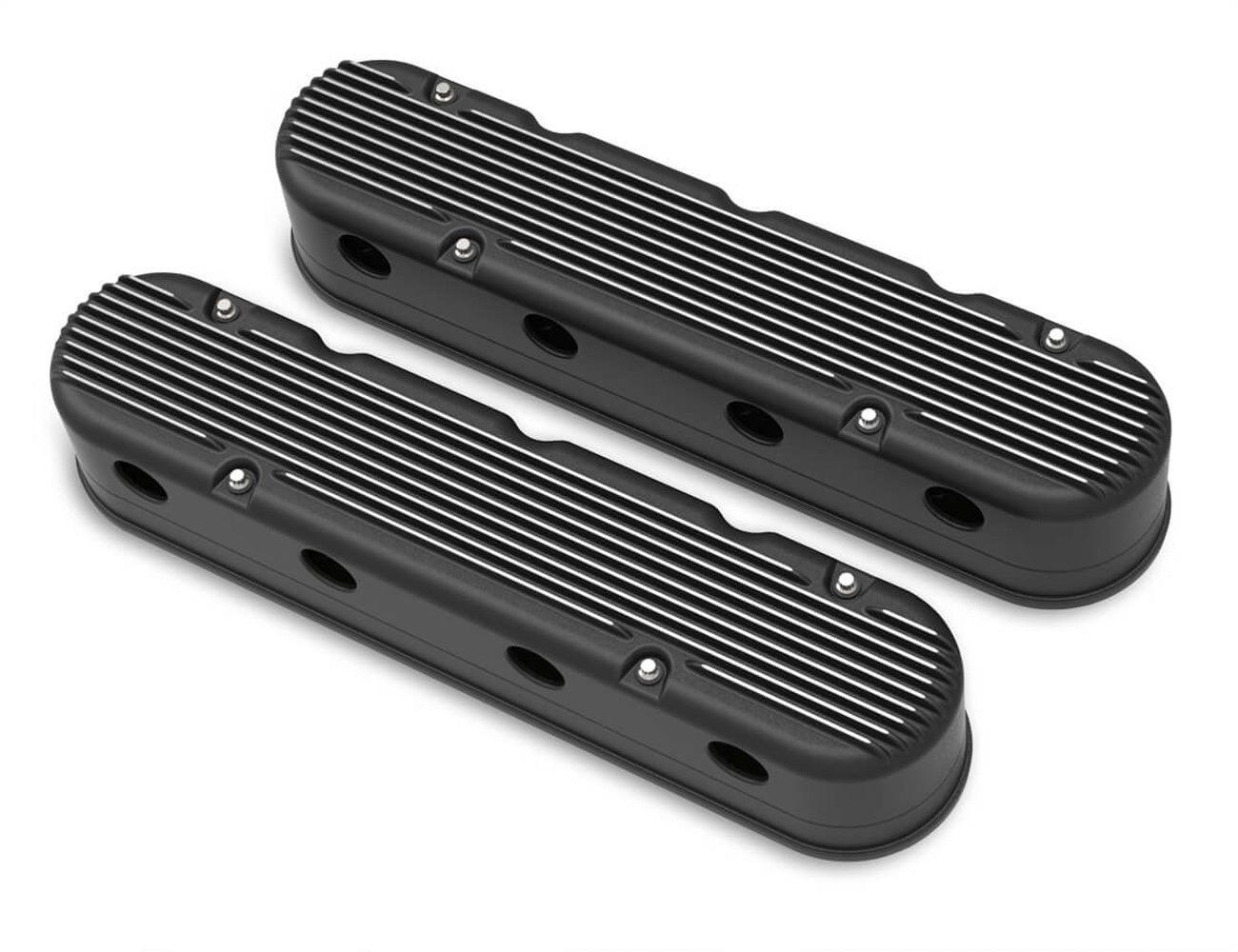 Valve Cover Set - GM LS 2-Piece Design - Black - Burlile Performance Products
