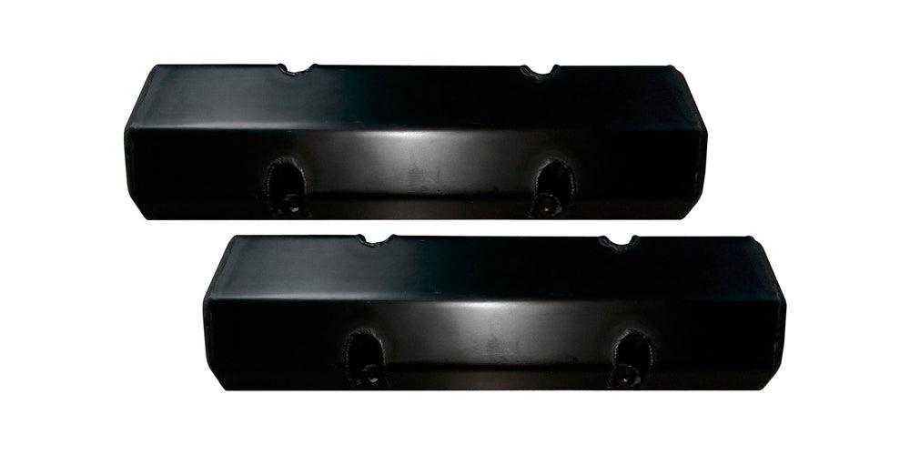Valve Cover Set SBC Billet Rail Black - Burlile Performance Products