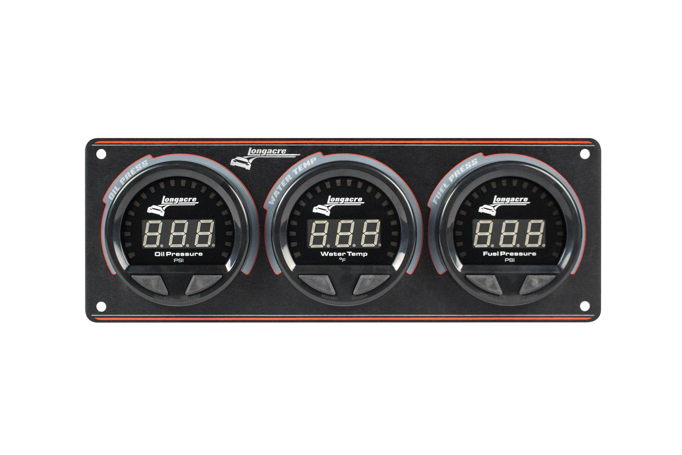 Waterproof LED 3 Gauge Panel OP/WT/FP - Burlile Performance Products