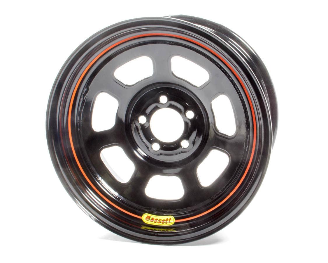 Wheel 15x7 5x100mm D- Hole 4in BS Black - Burlile Performance Products
