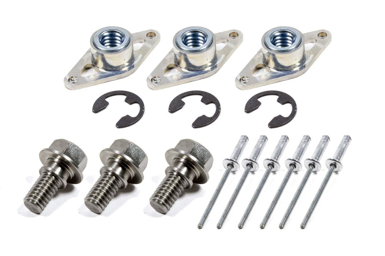 Wheel Cover Retainer Kit 1-3/8 SS Bolt 3-Pack - Burlile Performance Products