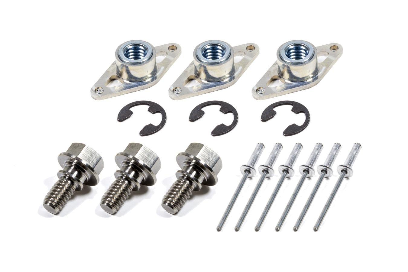 Wheel Cover Retainer Kit 1-3/8 TI Bolt 3-Pack - Burlile Performance Products